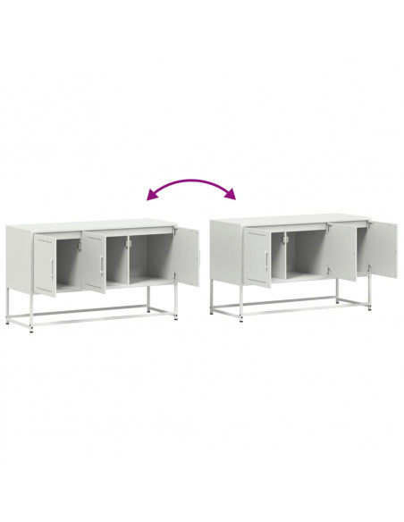 Mobile TV Bianco 100,5x39x60,5 cm in Acciaio