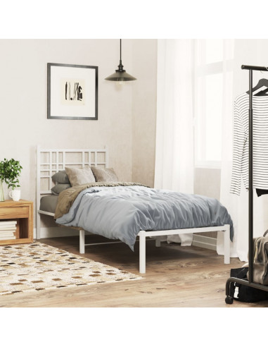 Testiera in Metallo Bianco 80 cm