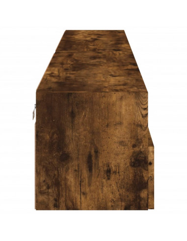 Mobili TV Parete 2pz Rovere Fumo 100x30x30 cm Legno Multistrato