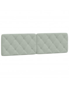 Cuscino Testiera Grigio Chiaro 180 cm in Velluto 2