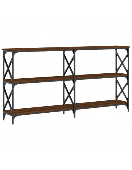 Tavolo Consolle Rovere Marrone 156x28x80,5 cm Legno Multistrato
