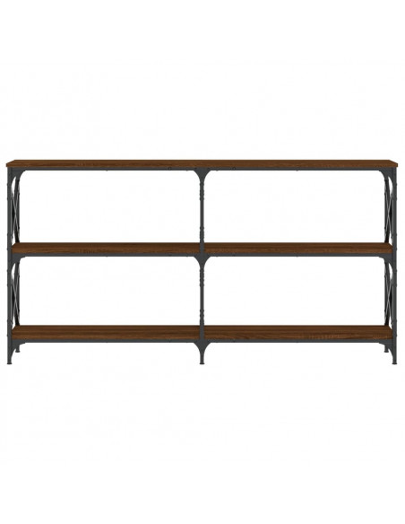 Tavolo Consolle Rovere Marrone 156x28x80,5 cm Legno Multistrato