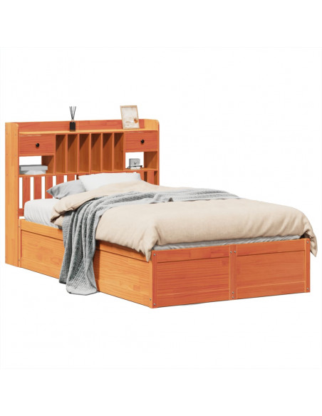 Giroletto senza Materasso Marrone Cera 120x200 cm Legno di Pino