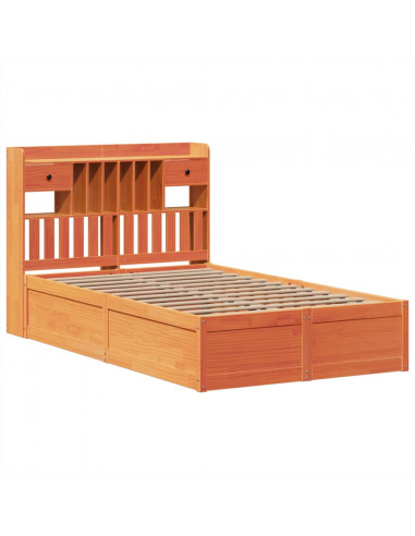 Giroletto senza Materasso Marrone Cera 120x200 cm Legno di Pino