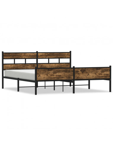 Giroletto senza Materaso in Metallo Rovere Fumo 193x203 cm