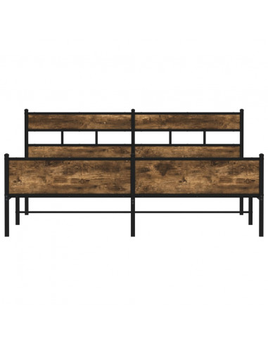 Giroletto senza Materaso in Metallo Rovere Fumo 193x203 cm