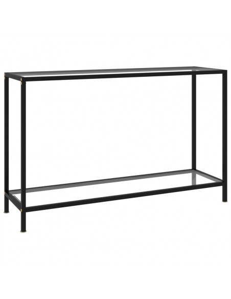 Tavolo Consolle Trasparente 120x35x75 cm in Vetro Temperato