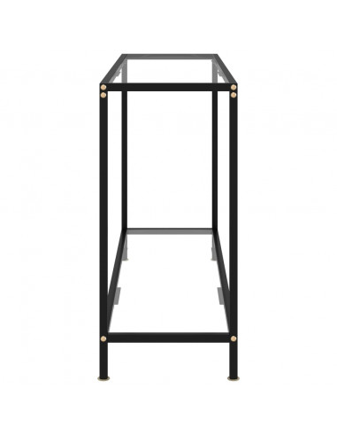 Tavolo Consolle Trasparente 120x35x75 cm in Vetro Temperato