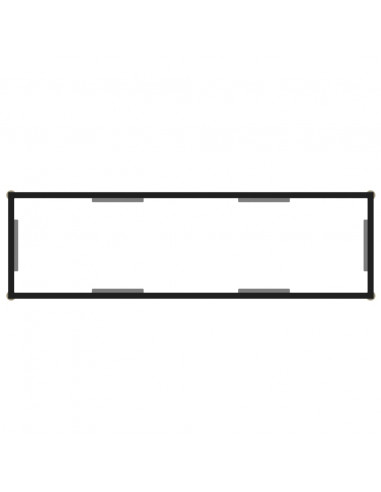 Tavolo Consolle Trasparente 120x35x75 cm in Vetro Temperato