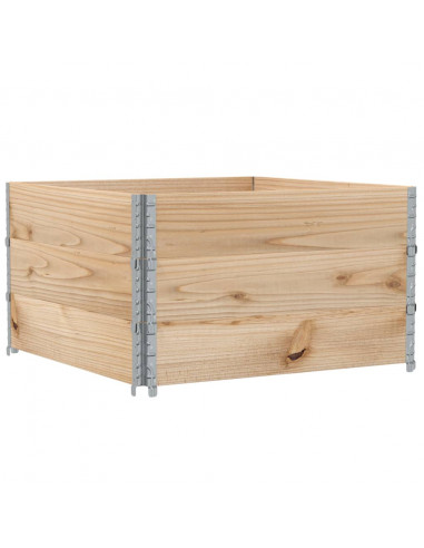 Paretali per Pallet 3 pz 100x100 cm in Legno Massello di Pino