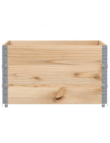 Paretali per Pallet 3 pz 100x100 cm in Legno Massello di Pino