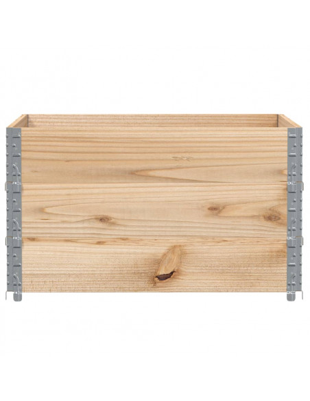 Paretali per Pallet 3 pz 100x100 cm in Legno Massello di Pino