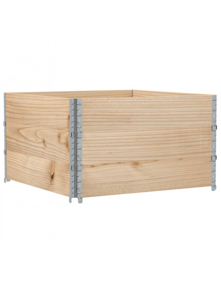 Paretali per Pallet 3 pz 100x100 cm in Legno Massello di Pino