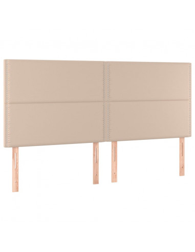 Testiere 4 pz Cappuccino 90x5x78/88 cm in Similpelle