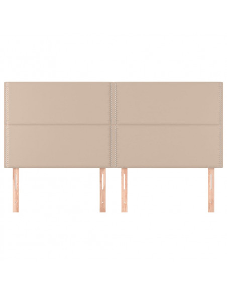 Testiere 4 pz Cappuccino 90x5x78/88 cm in Similpelle