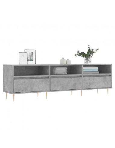 Mobile TV Grigio Cemento 150x30x44,5 cm Legno Multistrato