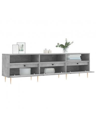 Mobile TV Grigio Cemento 150x30x44,5 cm Legno Multistrato