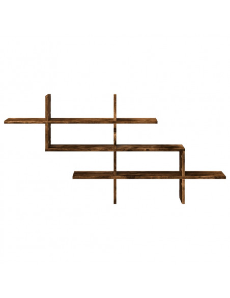 Mensola a Muro Rovere Fumo 124,5x18x60,5 cm in Truciolato