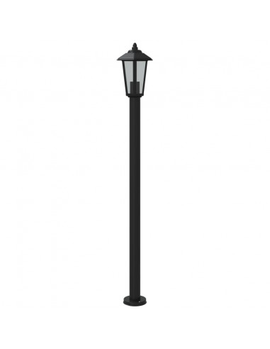 Lampade da Terra per Esterni 3 pz Nere 120 cm in Acciaio Inox