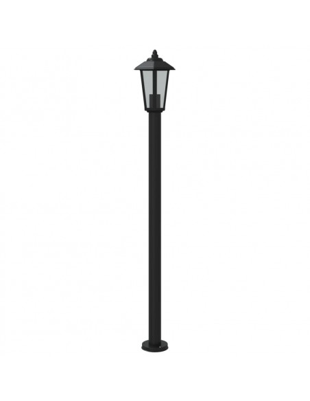 Lampade da Terra per Esterni 3 pz Nere 120 cm in Acciaio Inox