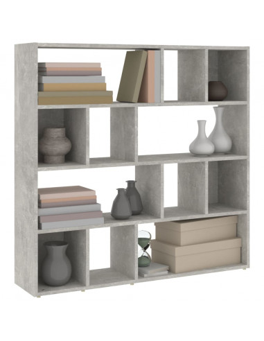 Libreria/Divisorio Grigio Cemento 105x24x102 cm