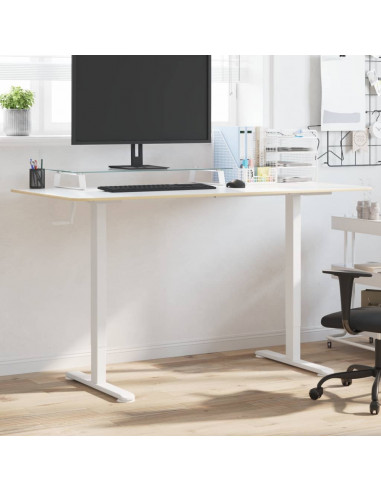 Telaio Scrivania in Piedi Bianco (94-135)x60x(70-114)cm Acciaio