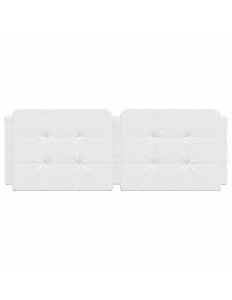 Cuscino Testiera Bianco 120 cm in Similpelle