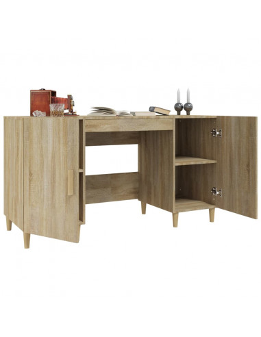 Scrivania Rovere Sonoma 140x50x75 cm in Legno Multistrato