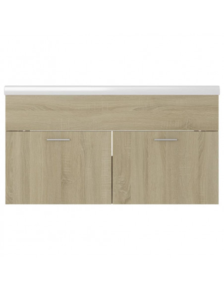 Mobile Bagno con Lavabo Integrato Rovere Sonoma in Truciolato