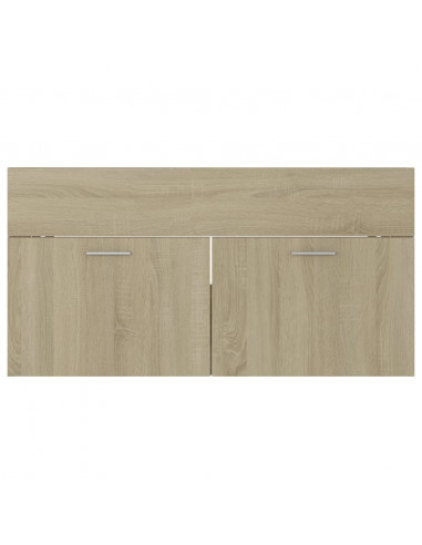 Mobile Bagno con Lavabo Integrato Rovere Sonoma in Truciolato