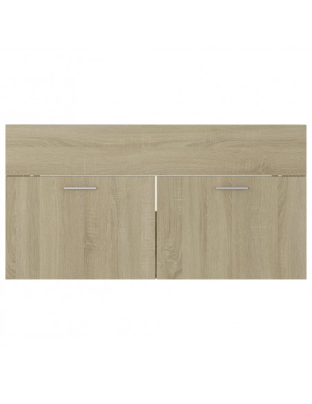 Mobile Bagno con Lavabo Integrato Rovere Sonoma in Truciolato