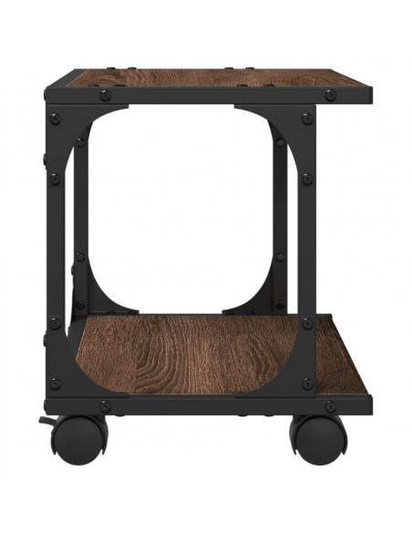 Supporto Stampante 2Piani Rovere Marrone 41x28x33,5 Multistrato
