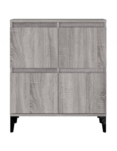 Credenze 2pz Grigio Sonoma 60x35x70 cm in Legno Multistrato