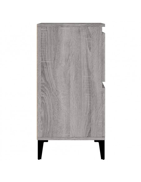 Credenze 2pz Grigio Sonoma 60x35x70 cm in Legno Multistrato