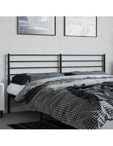 Testiera in Metallo Nero 193 cm