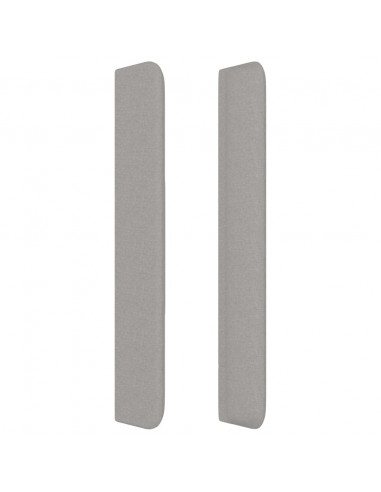 Testiera ad Orecchio Grigio Chiaro 103x16x118/128 cm in Tessuto