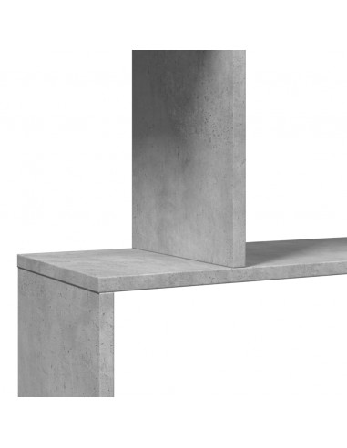Libreria Divisorio 3Piani Grigio Cemento 70x24x97 cm Truciolato