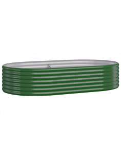 Letto Giardino Acciaio Verniciato a Polvere 175x100x36 cm Verde 2