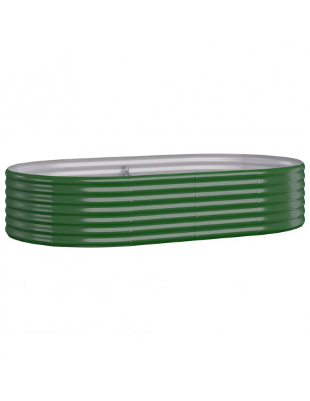 Letto Giardino Acciaio Verniciato a Polvere 175x100x36 cm Verde