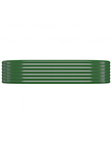 Letto Giardino Acciaio Verniciato a Polvere 175x100x36 cm Verde