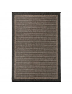 Tappeto da Esterni a Tessitura Piatta 140x200 cm Marrone Scuro 2