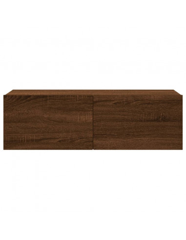 Mobile TV Muro Rovere Marrone 100x30x30cm Legno Ingegnerizzato