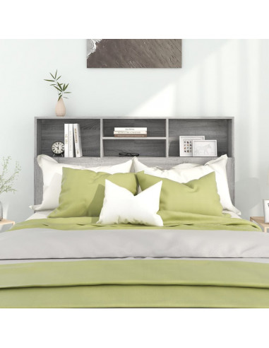 Testiera con Scomparti Grigio Sonoma 140x19x103,5 cm