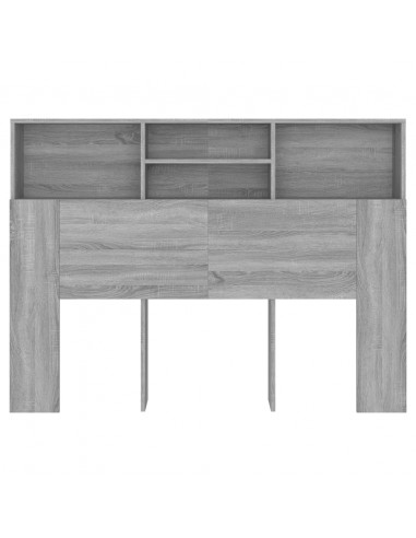 Testiera con Scomparti Grigio Sonoma 140x19x103,5 cm