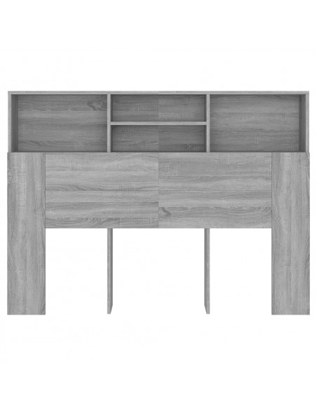 Testiera con Scomparti Grigio Sonoma 140x19x103,5 cm