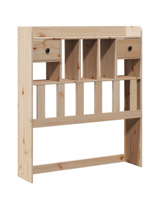 Testiera con Ripiani 100 cm in Legno Massello di Pino 2