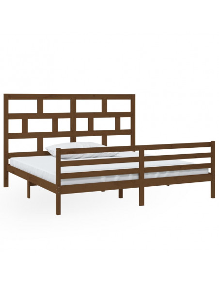 Giroletto Miele in Legno Massello di Pino 200x200 cm