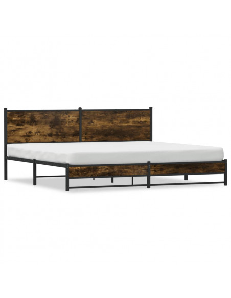 Giroletto senza Materaso in Metallo Rovere Fumo 193x203 cm