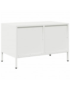 Mobile TV Bianco 68x39x43,5 cm in Acciaio Laminato a Freddo 2