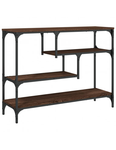 Tavolino Consolle Rovere Marrone 100x30x75 cm Legno Multistrato